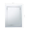vidaXL Specchio LED da Bagno con Sensore Tattile 60x80 cm - Image 8 of 8