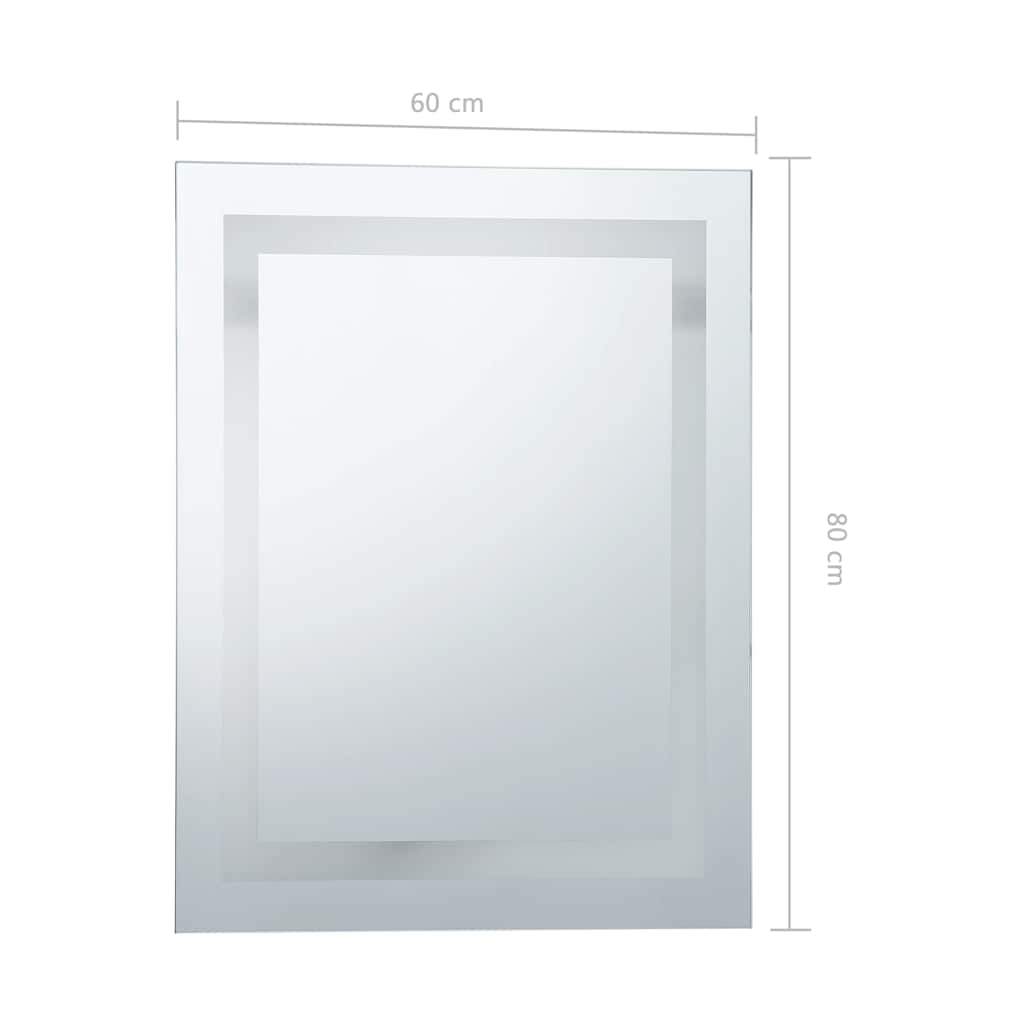 vidaXL Specchio LED da Bagno con Sensore Tattile 60x80 cm - Image 8 of 8