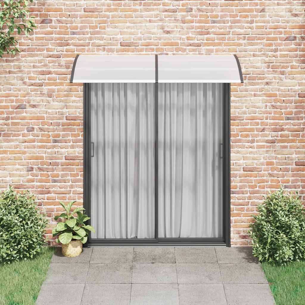 vidaXL Marquesina para Puerta de Policarbonato 200x75 cm Negra y Transparente - Image 9 of 21