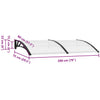 vidaXL Marquesina para Puerta de Policarbonato 200x75 cm Negra y Transparente - Image 20 of 21