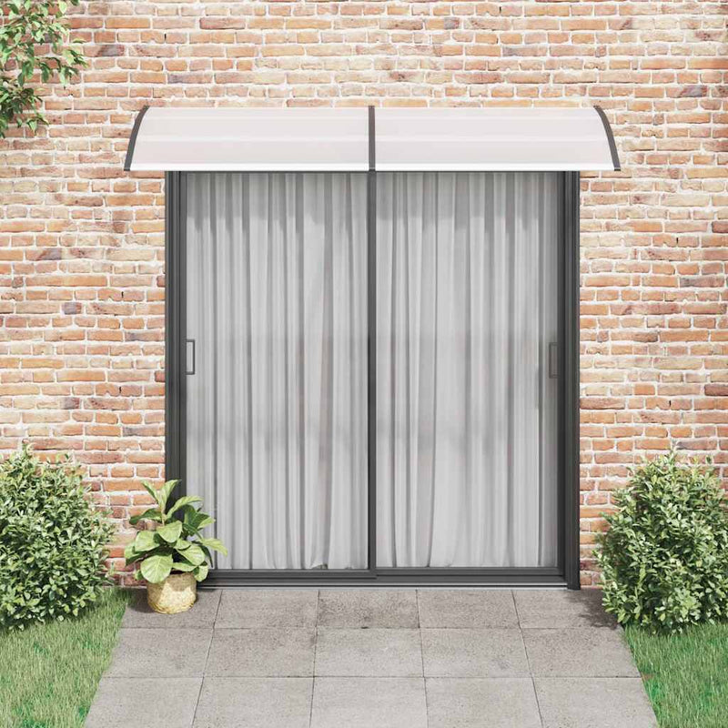 vidaXL Marquesina para Puerta de Policarbonato 200x75 cm Negra y Transparente - Image 7 of 21