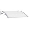 vidaXL Toldo para puerta de policarbonato y ABS 120 x 75 cm Gris y transparente - Image 2 of 7