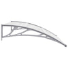 vidaXL Toldo para puerta de policarbonato y ABS 120 x 75 cm Gris y transparente - Image 4 of 7