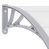 vidaXL Toldo para puerta de policarbonato y ABS 120 x 75 cm Gris y transparente - Image 5 of 7