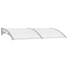 vidaXL Marquesina para Puerta de PC 200x75 cm Gris y Transparente - Image 6 of 20