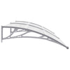 vidaXL Marquesina para Puerta de PC 200x75 cm Gris y Transparente - Image 11 of 20