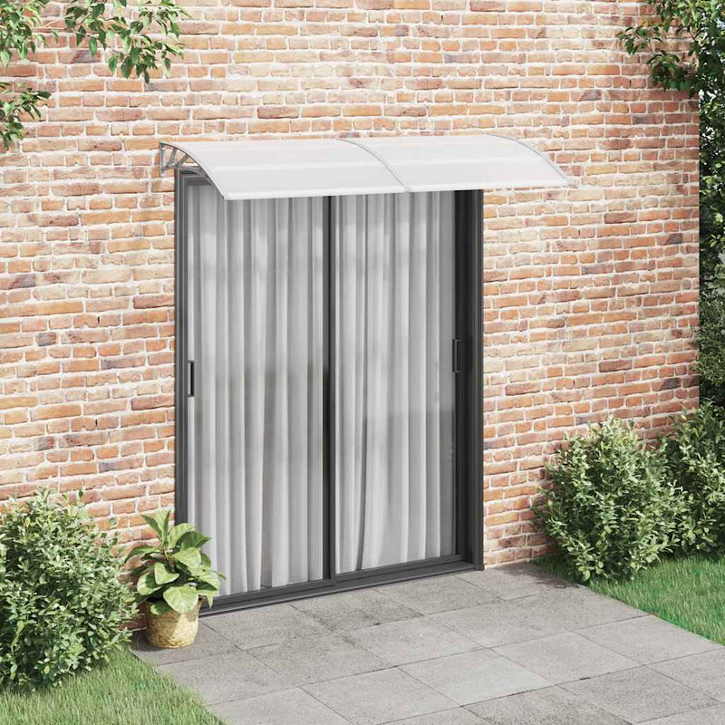 vidaXL Marquesina para Puerta de PC 200x75 cm Gris y Transparente - Image 1 of 20