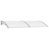 vidaXL Marquesina para Puerta de PC 200x75 cm Gris y Transparente - Image 5 of 20