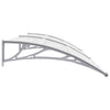 Toldo de puerta vidaXL de policarbonato 240x75 cm gris y transparente - Image 4 of 7