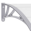 vidaXL Marquesina para Puerta de PC 200x75 cm Gris y Transparente - Image 15 of 20