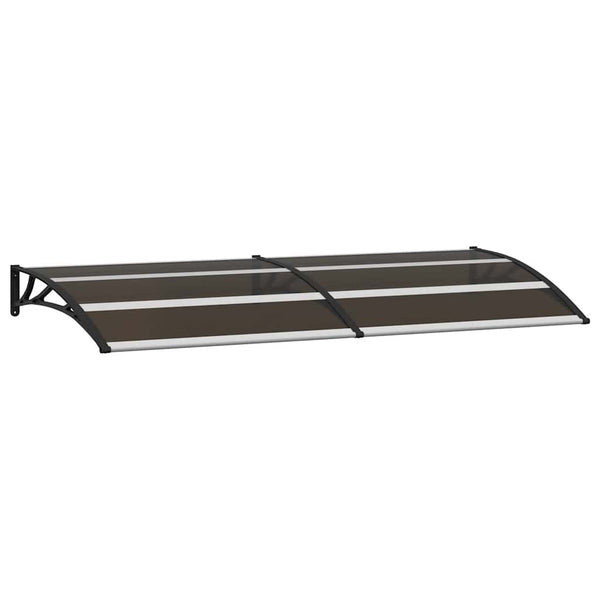 Pensilina per Porta in Policarbonato 200x75 cm Nera - immagine 2 | SolPatio