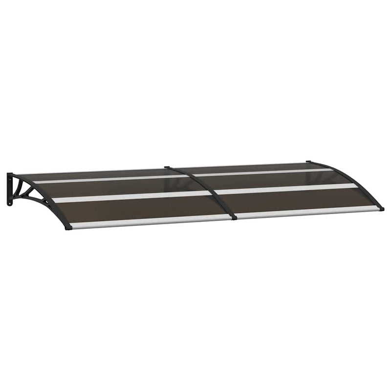 vidaXL Door Canopy, Polycarbonate, 200x75 cm, Black - Image 2 of 7