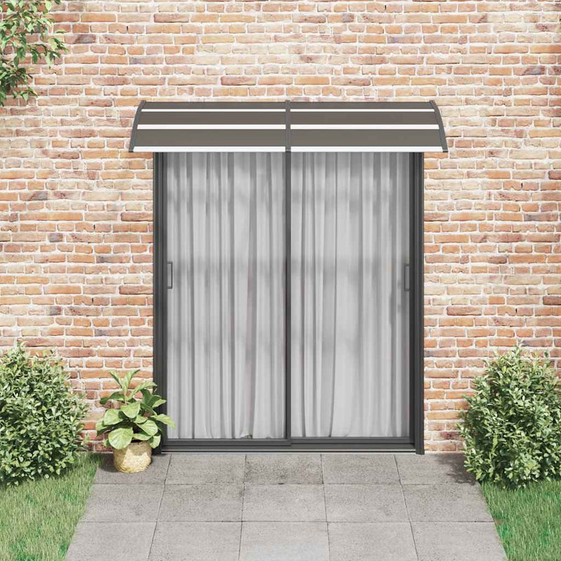vidaXL Door Canopy, Polycarbonate, 200x75 cm, Black - Image 3 of 7