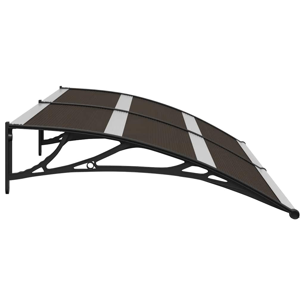 vidaXL Door Canopy, Polycarbonate, 200x75 cm, Black - Image 4 of 7