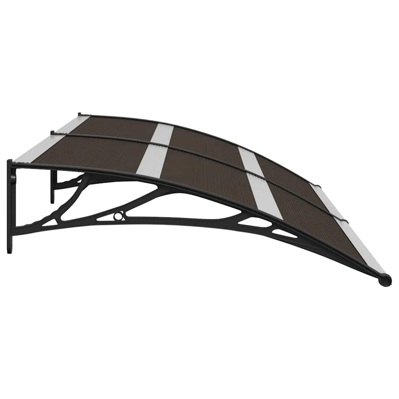 vidaXL Door Canopy, Polycarbonate, 200x75 cm, Black - Image 4 of 7