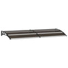 Marquesina para puerta vidaXL de policarbonato 240x75 cm Negra - Image 2 of 7