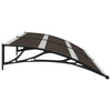 Marquesina para puerta vidaXL de policarbonato 240x75 cm Negra - Image 4 of 7