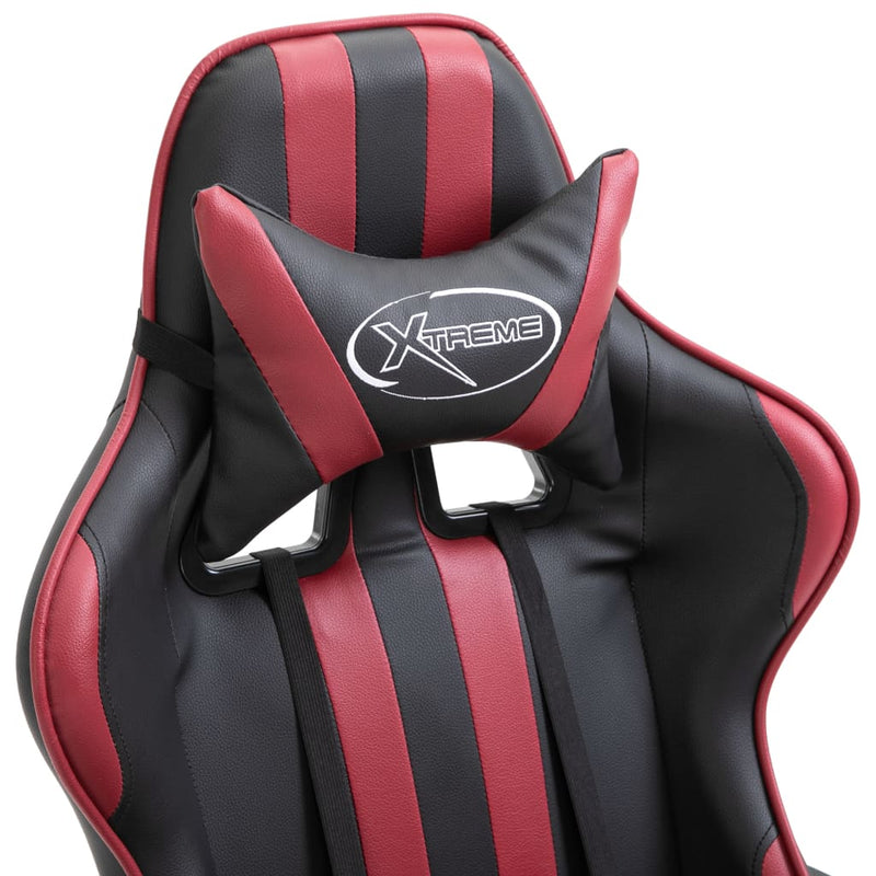 vidaXL Sedia da Gaming Rosso Vino in Similpelle - Image 3 of 7