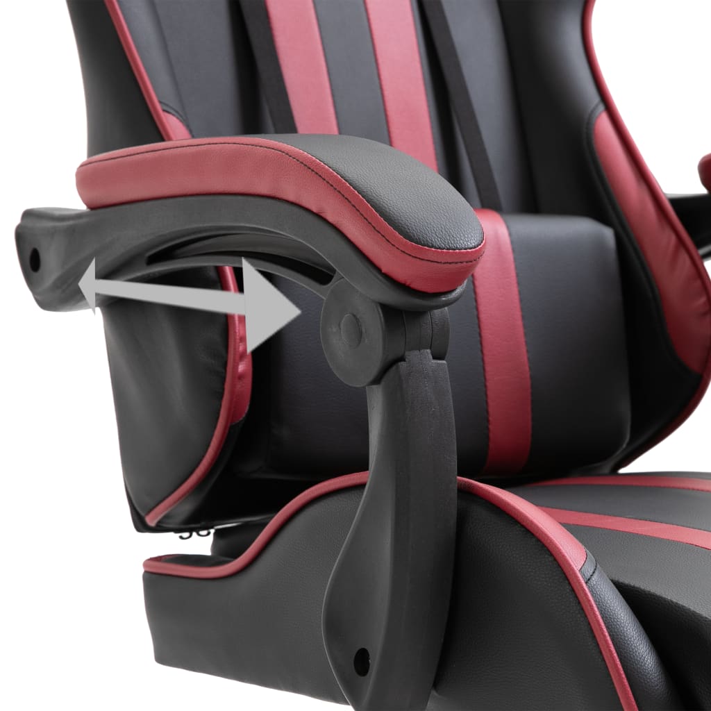 vidaXL Sedia da Gaming Rosso Vino in Similpelle - Image 5 of 7