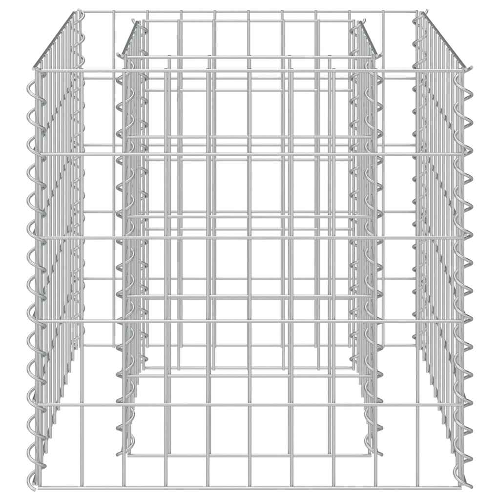 Gabbione Letto Rialzato in Acciaio Zincato 50×50×50 cm Argento - Image 4 of 6