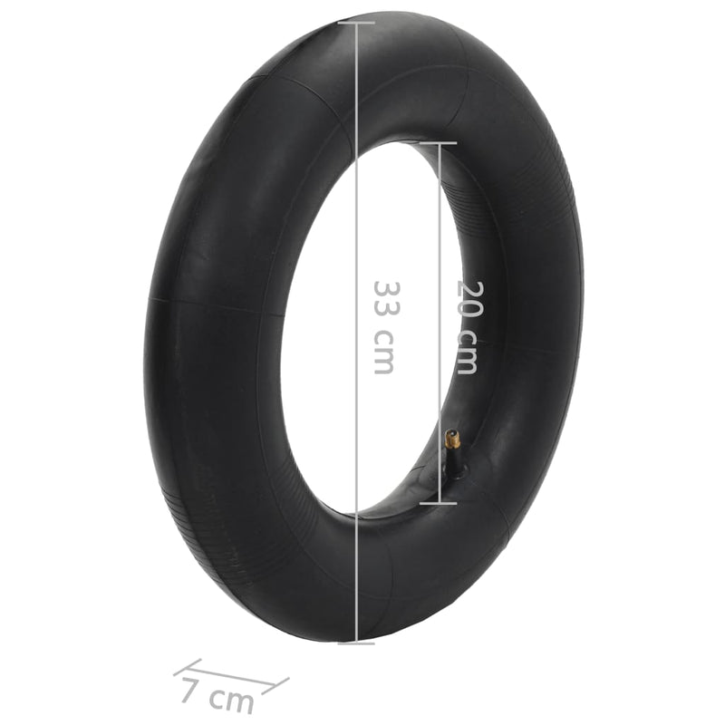 Set 2 Ruote e 2 Camere d'Aria Rinforzate per Carriola - 3.50-8 4PR, Max 120 kg - Image 10 of 11