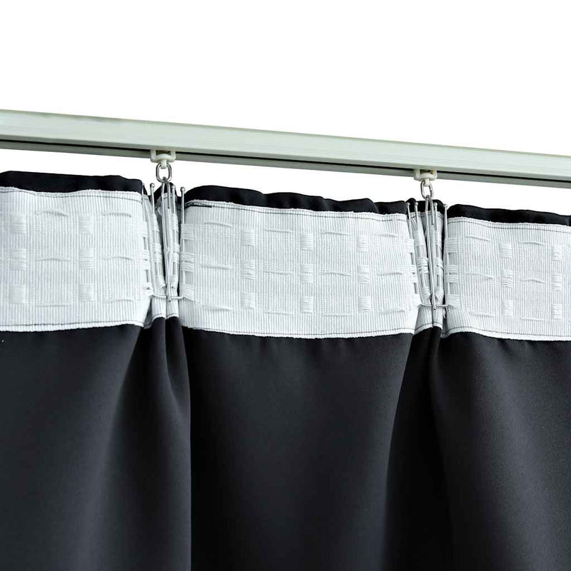 vidaXL Tende Oscuranti con Ganci 2 pz Nere 140x225 cm - Image 3 of 5