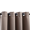 vidaXL Tende Oscuranti con Anelli Metallo 2 pz Grigio Talpa 140x245 cm - Image 3 of 4