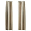 vidaXL Tende Oscuranti con Ganci 2 pz Beige 140x225 cm - Image 2 of 5