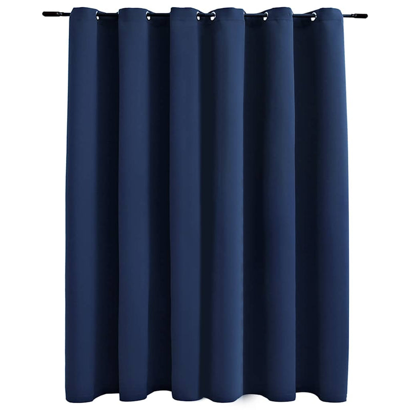 vidaXL Tenda Oscurante con Anelli in Metallo Blu 290x245 cm - Image 2 of 4