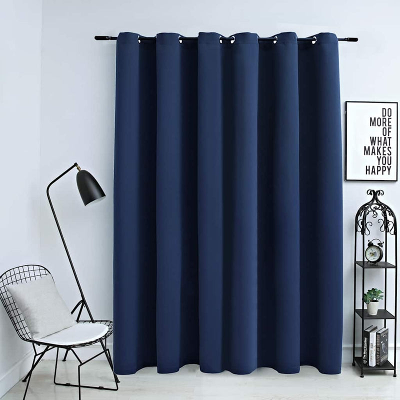 vidaXL Tenda Oscurante con Anelli in Metallo Blu 290x245 cm - Image 1 of 4