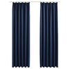 vidaXL Tende Oscuranti con Ganci 2 pz Blu 140x245 cm - Image 2 of 5