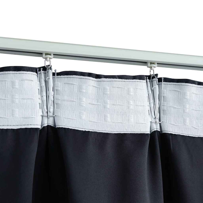 vidaXL Tende Oscuranti con Ganci 2 pz Antracite 140x225 cm - Image 3 of 5