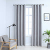 vidaXL Tende Oscuranti con Anelli in Metallo 2 pz Grigie 140x245 cm - Image 1 of 4