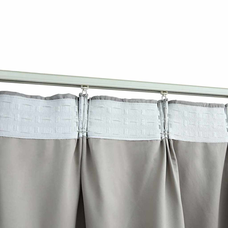 vidaXL Tende Oscuranti con Ganci 2 pz Grigie 140x225 cm - Image 3 of 5