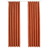 vidaXL Tende Oscuranti con Ganci 2 pz Ruggine 140x225 cm - Image 2 of 5