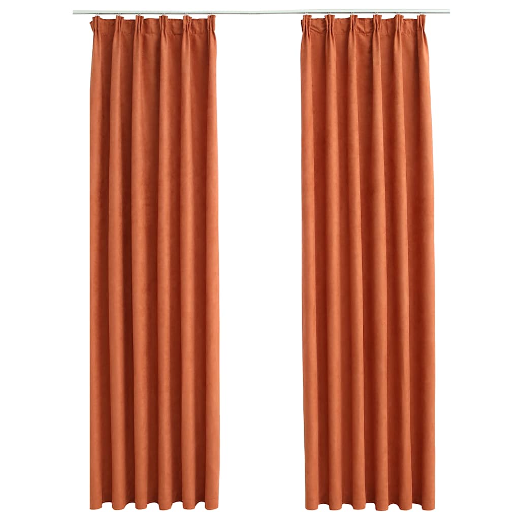 vidaXL Tende Oscuranti con Ganci 2 pz Ruggine 140x245 cm - Image 2 of 5
