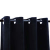 vidaXL Tende Oscuranti con Anelli 2 pz Nere in Velluto 140x225 cm - Image 3 of 4