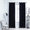 vidaXL Tende Oscuranti con Anelli 2 pz Nere in Velluto 140x225 cm - Image 1 of 4