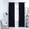 vidaXL Tende Oscuranti con Anelli 2 pz Nere in Velluto 140x245 cm - Image 1 of 4