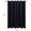 vidaXL Tenda Oscurante con Anelli in Metallo Velluto Nera 290x245 cm - Image 5 of 5