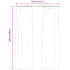 vidaXL Tende Oscuranti con Ganci 2 pz Nere in Velluto 140x245 cm - Image 6 of 6