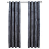vidaXL Tende Oscuranti con Anelli 2 pz Antracite in Velluto 140x245 cm - Image 2 of 4
