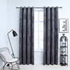 vidaXL Tende Oscuranti con Anelli 2 pz Antracite in Velluto 140x245 cm - Image 1 of 4