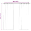 vidaXL Tende Oscuranti con Ganci 2 pz Antracite in Velluto 140x175 cm - Image 6 of 6