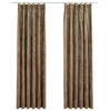 vidaXL Tende Oscuranti con Ganci 2 pz Beige in Velluto 140x225 cm - Image 2 of 6