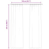 vidaXL Tende Oscuranti con Ganci 2 pz Crema in Velluto 140x245 cm - Image 6 of 6