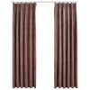 vidaXL Tende Oscuranti con Ganci 2 pz Rosa Antico in Velluto 140x225cm - Image 2 of 6