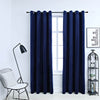 vidaXL Tende Oscuranti con Anelli 2 pz Blu Scuro in Velluto 140x245 cm - Image 1 of 4