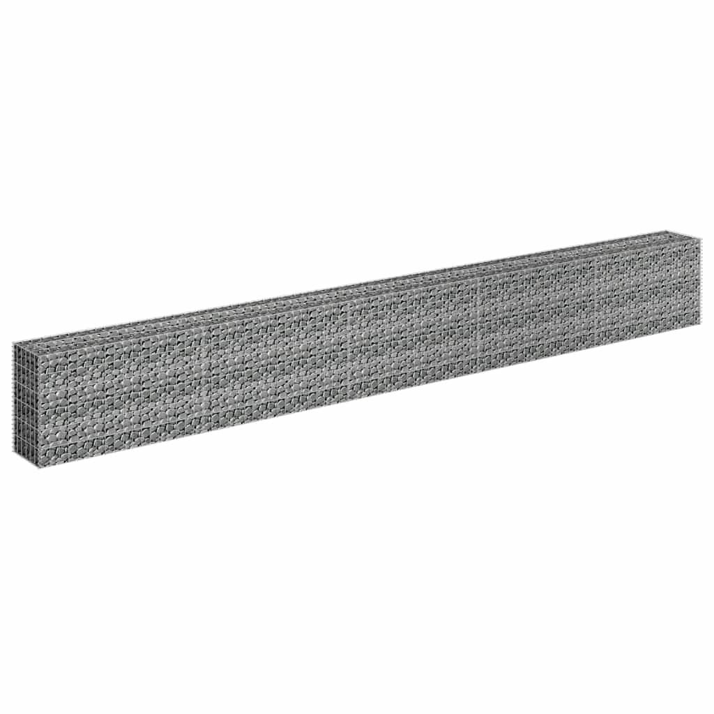 Gabbione Letto Rialzato Acciaio Zincato 450×30×60 cm Argento - Image 3 of 6