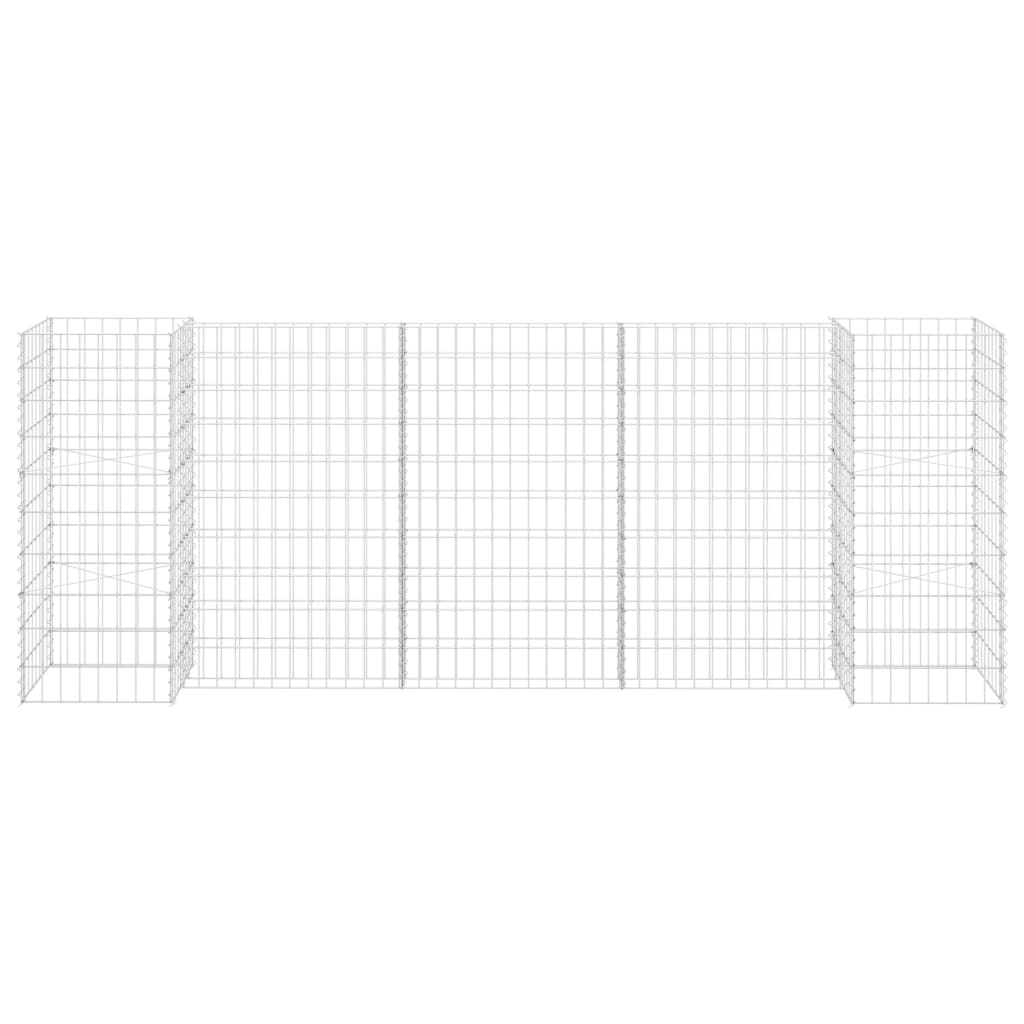 vidaXL Gabbione Fioriera ad "H" in Filo di Acciaio 260x40x100 cm - Image 3 of 5